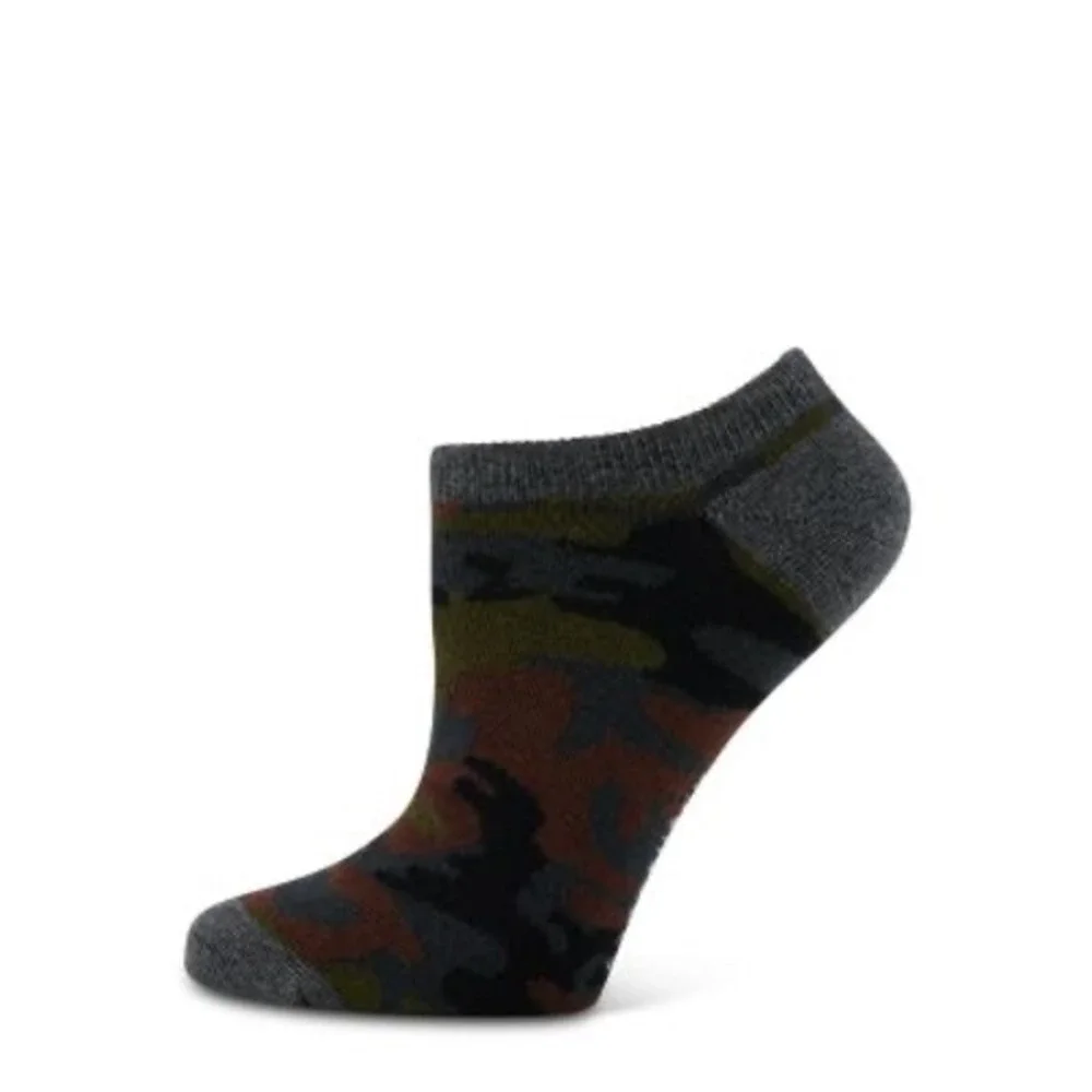 Sanctuary Mens Womens 3 Pack Low Cut Socks Camo Green Grey Black New